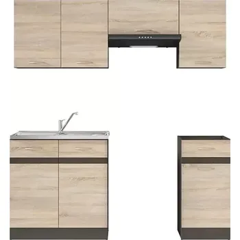 Kuchyňská linka Kuchyň JUNONA 180 cm, wenge/dub sonoma - SLEVA 3% s kodem radost25