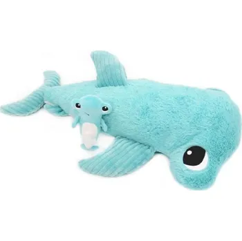 plyšák PTIPOTOS Plyšový kladivoun Clou modrý - máma s miminkem