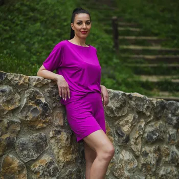 Dámské legíny TERMOVEL Dámské kraťasy COCO tmavě růžové VELIKOST: L