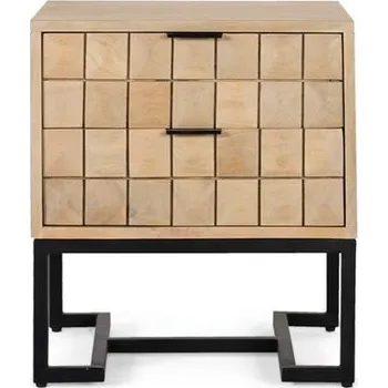 Noční stolek Designový noční stolek Gianna 50cm přírodní mango