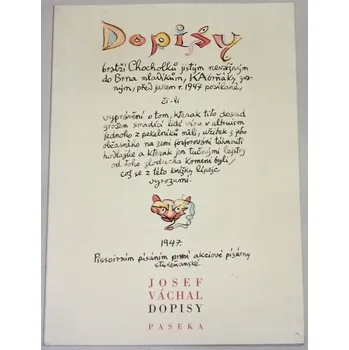 Literární biografie Váchal Josef - Dopisy