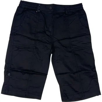 Pánské kalhoty Baty Pánské černé plátěné 3/4 kalhoty 01 Barva: Černá, Velikost: 3XL