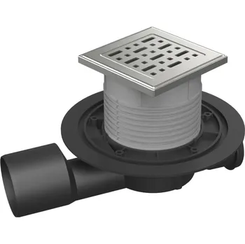 kanalizace Podlahová vpusť průběžná D50/75, nerez mřížka FACE