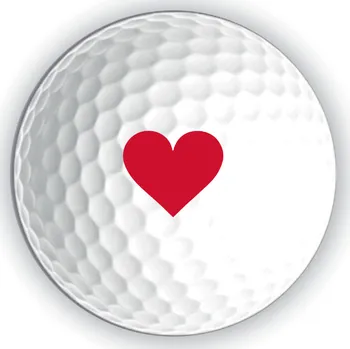 Golfový míček Callaway Supersoft 25 golfové míče - bílé s potiskem SRDCE 3 ks