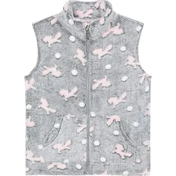 Dívčí fleesová vesta šedá Kugo KV2330