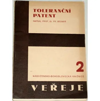 Literární biografie Bednář Fr. - Toleranční patent