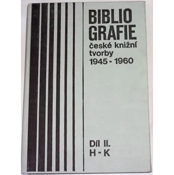 Umění Bibliografie české knižní tvorby 1945-1960, díl II. H-K