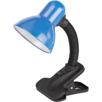 Lampička Stolní lampa s klipem na 1 žárovku E27, světle modrá