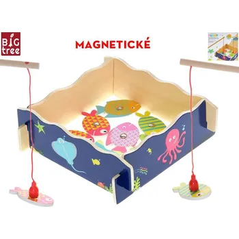 Hračka pro nejmenší Big Tree rybář dřevěná hra 24 m+