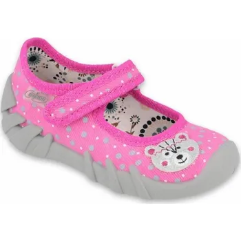 Dívčí baleríny BEFADO 109P209 Dívčí balerínky, bačkory růžové