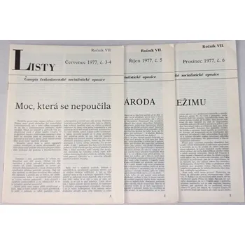 Časopis Listy č. 3-6/1977, ročník VII.
