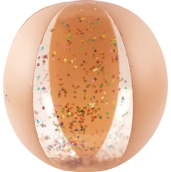 Dětský míč Konges Slojd - VELKÝ plážový míč - multi cherry blush transparent