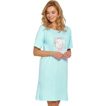 Dámská noční košile Dámská noční košile Isla 3327/51 TARO modrá světlá XL