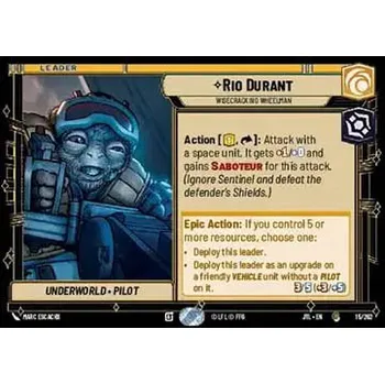 Sběratelská karetní hra Rio Durant, Wisecracking Wheelman 015/202 - Jump to Lightspeed Typ karty: Standard