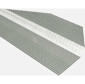 Stavební profil LIKOV s.r.o. LIKOV lišta rohová kombi plast s tkaninou 10x10cmx2,5m (115.1025.VT)