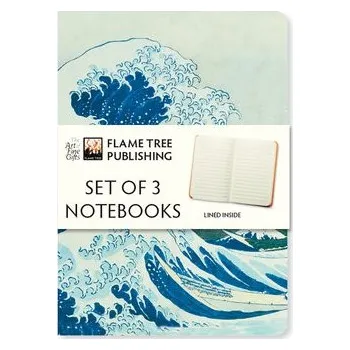 Cizojazyčná kniha Japanese Woodblocks Set of 3 Mini Notebooks