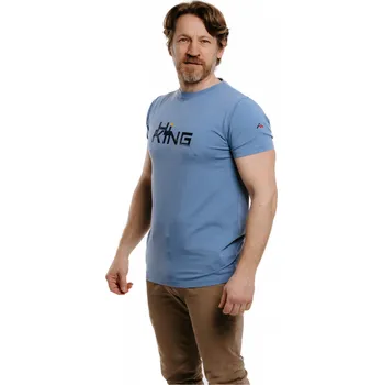 Pánské turistické triko s krátkým rukávem EVERETT-T-HIKE blue Modrá XXL