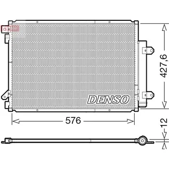Výparník klimatizace Kondenzátor, klimatizace DENSO DCN47008