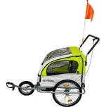 Cyklovozík pro 2 děti BestBerg BBTCH-10G / nosnost 40 kg / zelená
