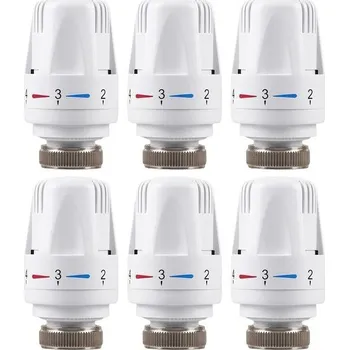 Hlavice pro radiátor Termostatická hlavice radiátoru 6ks Termostat topení s nulovou polohou Termostatický ventil Závit