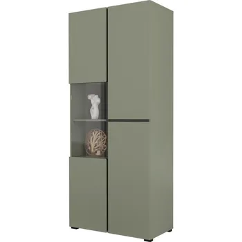 Knihovna CROSS Vitrína (typ 12) Pine green/černá