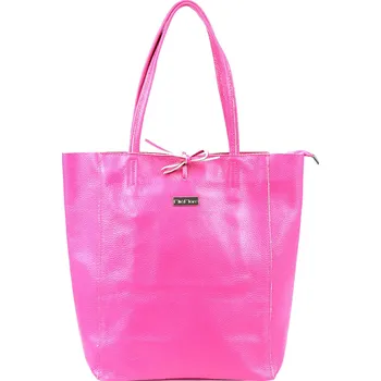 Kabelka Kožená kabelka přes rameno MiaMore 01-014 Z tmavě růžová