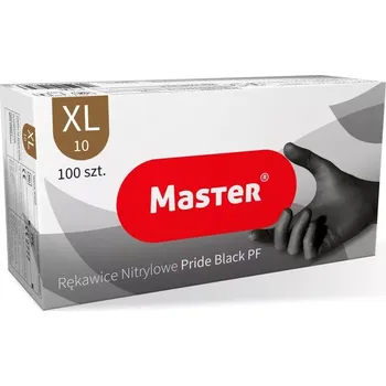 Rukavice Master - nitrilové rukavice - černé - vel. XL - 100 ks