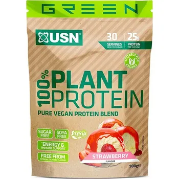 Protein USN 100% Plant Protein 900 g jahoda