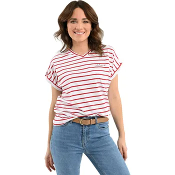 Dámské triko s krátkým rukávem VOLCANO-PORTO-400-RED Červená L