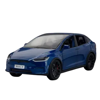autíčko Model auta Tesla Model X 1:24 Model X Modrá