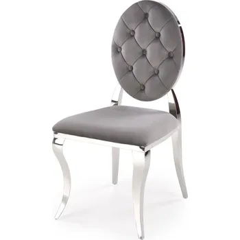 Jídelní židle Jídelní židle MORGAN — kov, samet, stříbrná / šedá