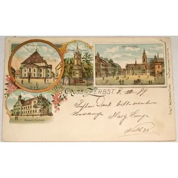 Německo: Zerbst litografie 1899