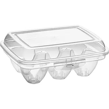 Dóza na potraviny PLASTIC FORTE Dóza na vejce 6 ks vajec, 17,5 x 13 x v.7 cm, transparentní