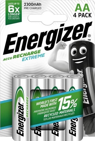 Nabíjecí baterie Energizer Extreme-AA, 2300mAh, přednab., 4ks 302.500