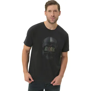 Pánské tričko Pánské triko s krátkým rukávem VOLCANO-SKULL-701-GRAPHITE Šedá L