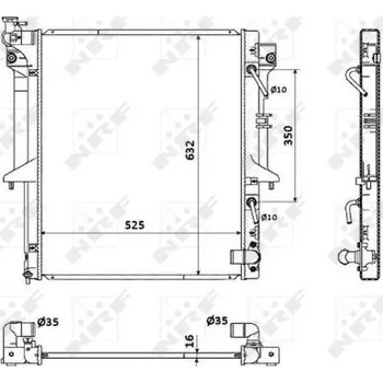 Chladič motoru Chladič, chlazení motoru NRF 53909