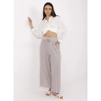 Béžové široké kalhoty