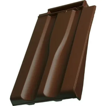 Střešní krytina Taška krajní pravá Tondach Renoton 11 -engoba/hnědá