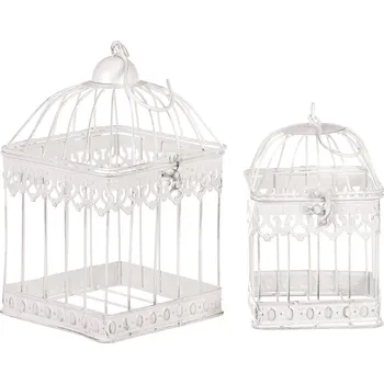 Vánoční ozdoba Klec kovová, sada 2ks.