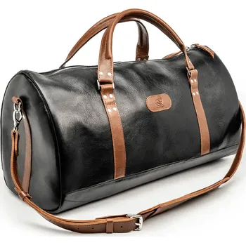 Cestovní taška Beavercraft Journey – Kožená cestovní taška Duffel, černá LC_Journey_Black
