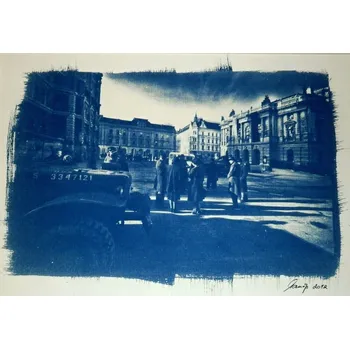 Umění Pavel Manák - Kompars - kyanotypie