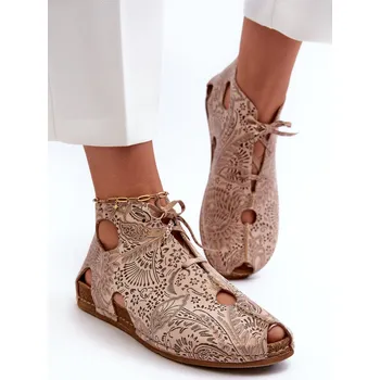 Dámské polobotky Dámské Polobotky Maciejka 03426-03 Barva: Béžová, Velikost: 41