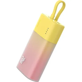 Powerbanka Baseus Popsicle Mini Powerbanka 5200 mAh / 20W / s kabelem žlutá/růžová