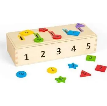 Dřevěná hračka Bigjigs Toys Třídění barev, tvarů a čísel