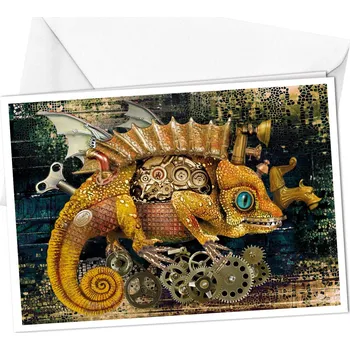Přání - Steampunk Mechanický chameleon