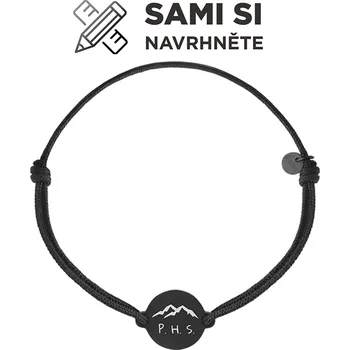 Náramek Náramek medailonek s vlastním motivem černý unisex