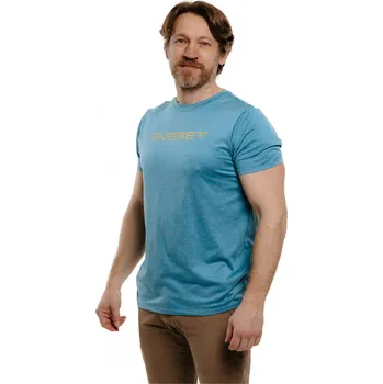 Pánské turistické triko s krátkým rukávem EVERETT-TecShirt M blue melange Modrá XXL