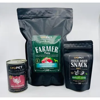 Krmivo pro psa LYOPET Startovací balíček Farmer Puppy Lamb 1,5 kg