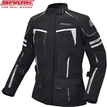 Moto bunda Spark Dámská textilní moto bunda VIOLA BLACK - Velikost 2XL