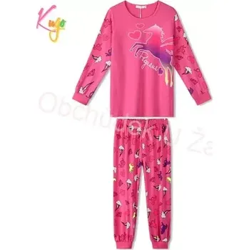 Dívčí pyžamo DÍVČÍ PYŽAMO růžové Kugo MP1719 (Dívčí bavlněné pyžamo)